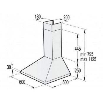 Hotă cu dom Gorenje WHC 623 E14X Hotă cu dom Gorenje WHC 623 E14X