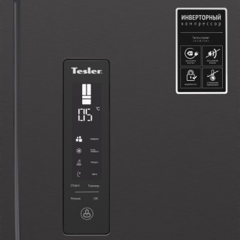 Frigider Tesler RFD-361I Graphite Inox Frigider Tesler RFD-361I Graphite Inox