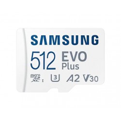 Карта памяти MicroSD (Class 10) UHS-I (U3) +SD adapter, Samsung EVO Plus "MB-MC512KA"