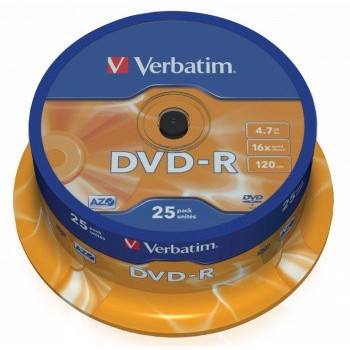 Discuri optice 25*Cake DVD-R Verbatim