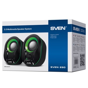 Компьютерные колонки 2.0 SVEN "290" Компьютерные колонки 2.0 SVEN "290"