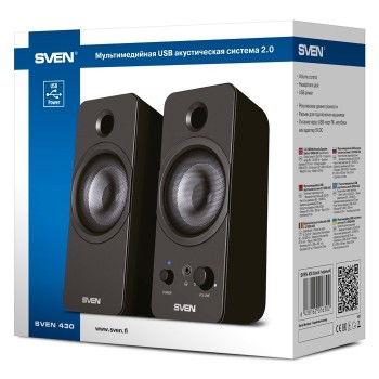 Компьютерные колонки 2.0 SVEN "430" Компьютерные колонки 2.0 SVEN "430"
