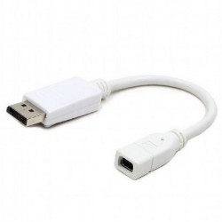 Видеоадаптер Cablexpert A-mDPF-DPM-001-W, MiniDP (F) - DisplayPort (M)