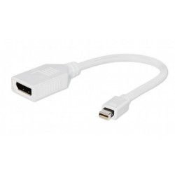 Видеоадаптер Cablexpert A-mDPM-DPF-001-W, MiniDP (M) - DisplayPort (F)