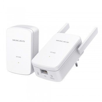 Kit adaptor Powerline gigabit cu priză încorporată Wi-Fi N MERCUSYS, MP510 KIT, AV1000 Kit adaptor Powerline gigabit cu priză încorporată Wi-Fi N MERCUSYS, MP510 KIT, AV1000