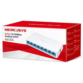 Коммутатор с 8 портами 10/100Mbps Desktop Switch MERCUSYS "MS108"