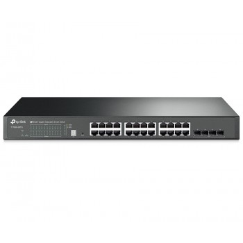 Коммутатор с 24 портами Gigabit JetStream Stackable Smart Switch TP-LINK "T1700G-28TQ", 4 10GE SFP+ Slots Коммутатор с 24 портами Gigabit JetStream Stackable Smart Switch TP-LINK "T1700G-28TQ", 4 10GE SFP+ Slots