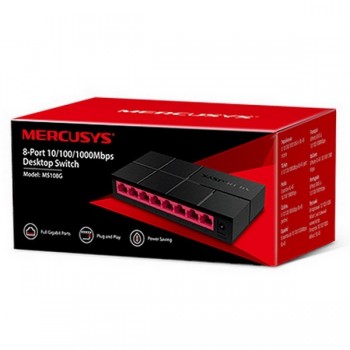 Коммутатор с 8 портами 10/100/1000Mbps Desktop Switch MERCUSYS "MS108G"