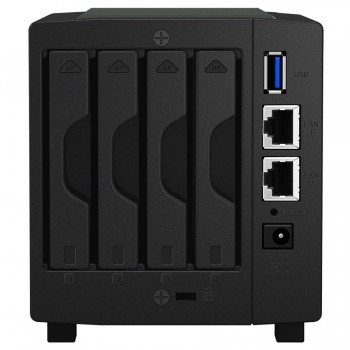 Сетевой накопитель SYNOLOGY "DS419slim", 4-bay 2.5", Marvell Armada 2-core 1.33GHz