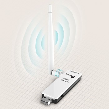 Adaptor USB fără fir cu câștig ridicat 2.0 N LAN TP-LINK "TL-WN722N"