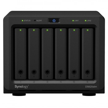 Сетевой накопитель SYNOLOGY "DS620slim", 6-bay 2.5", Intel Celeron 2-core 2-2.5GHz