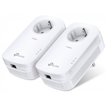 Комплект гигабитных адаптеров Powerline со встроенной розеткой TP-Link, TL-PA8010P KIT, AV1300, 2x2MIMO