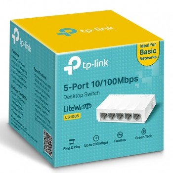 Comutator cu 5 porturi 10/100Mbps Desktop Switch TP-LINK LiteWave "LS1005"