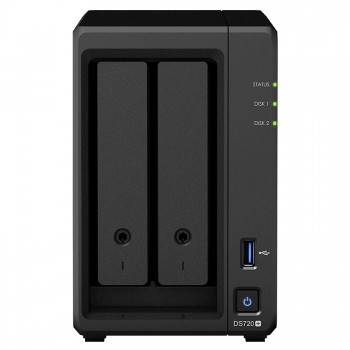 Servere de stocare SYNOLOGY "DS720+", 2-bay, Intel Celeron 4-core 2-2.7Ghz