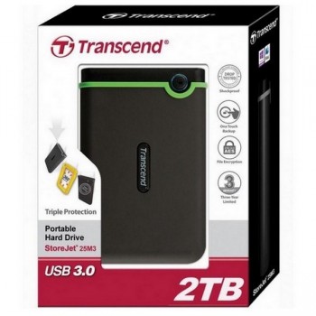 Disc dur extern portabil Transcend StoreJet 25M3C, 2 TB
