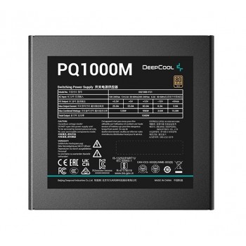 Блок питания для компьютеров ATX 1000W Deepcool PQ1000M, 80+ Gold