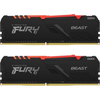 Memoria operativă 16GB DDR4-3600MHz Kingston FURY Beast RGB Memoria operativă 16GB DDR4-3600MHz Kingston FURY Beast RGB