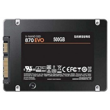 Накопители 2.5" SATA SSD 500GB Samsung 870 EVO "MZ-77E500BW"