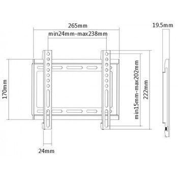 Кронштейн для ТВ Brateck KL22-22F