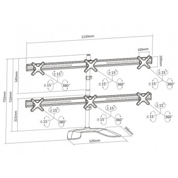 Кронштейн для монитора Reflecta PLANO DeskStand 23-1010 S