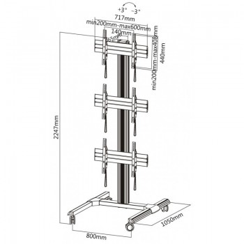 Мобильная стойка для телевизора Reflecta Video Wall TV Stand 55T