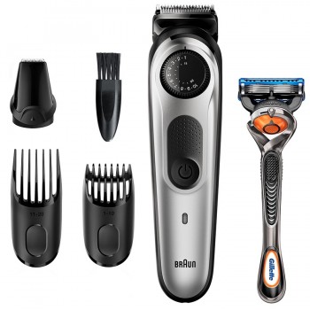 Мужской Триммер BRAUN Beard Trimmer, Чёрный | Серебристый Мужской Триммер BRAUN Beard Trimmer, Чёрный | Серебристый