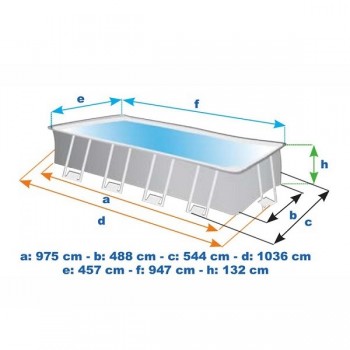 Cadru piscina Intex Ultra XTR Premium dreptunghiular 26374 975х488х132cm