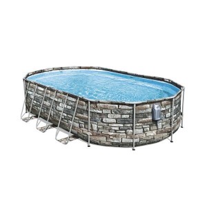 Cadru piscina ovala Bestway Power Steel Oval 610x366x122cm