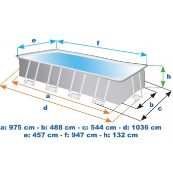 Бассейн ULTRA XTR FRAME 975х488х132см, 54368Л метал каркас
