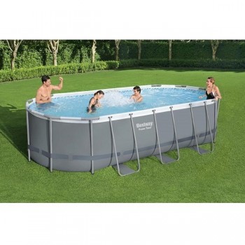 Cadru piscina ovala Bestway Power Steel Oval 549x274x122cm