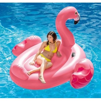 Pluta gonflabila Pink FLAMINGO cu manere Intex 57288 Pluta gonflabila Pink FLAMINGO cu manere Intex 57288