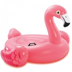 Pluta gonflabila Pink FLAMINGO cu manere Intex 57558
