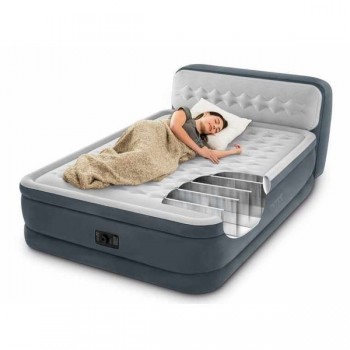 Saltea VELUR cu SPATE și pompă încorporată, DELUXE Intex 64448